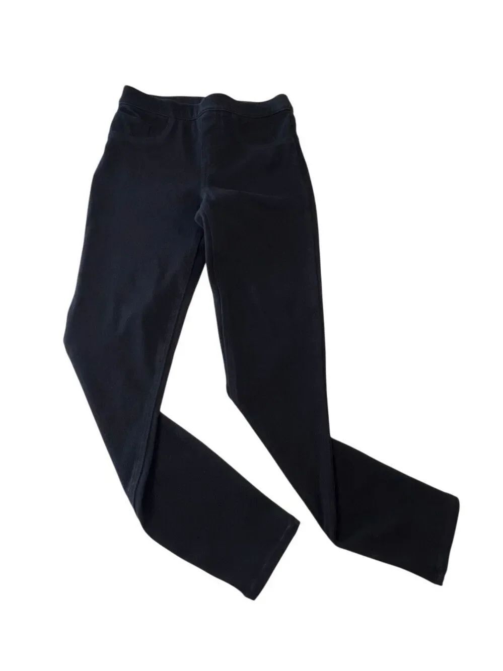 ***Spanx Womens Stretch Denim Shaping‎ Pull On Jean-ish Ankle Leggings Black Sma